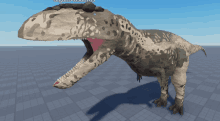 a 3d model of a dinosaur with the word giganotosaurus on the bottom