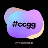 a logo for #ccgg is displayed on a purple background