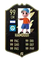 a soccer card with a picture of hamoodi on it