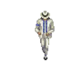 a pixel art drawing of michael jackson dancing