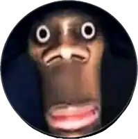 a close up of a person 's face in a circle