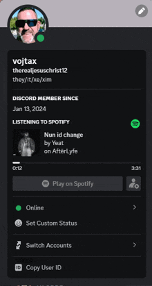 a screenshot of a person 's spotify account