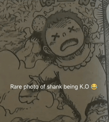 a rare photo of shank being k.o. is displayed on a page