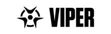 a black and white logo for viper with a star in the middle