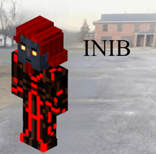 a picture of a minecraft character with the name inib on it