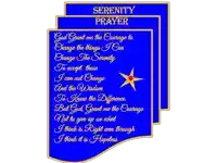 a serenity prayer with a star on it