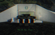 a blurred image of a building with the words " we do not exist " on the bottom