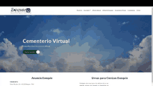 a screen shot of a website that says ' cementerio virtual ' on it