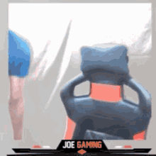 a picture of a gaming chair with joe gaming written on the top