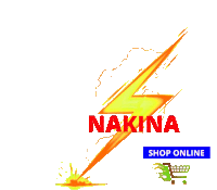 a logo for a company called nakina with a lightning bolt