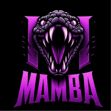 a logo for mamba with a purple snake head