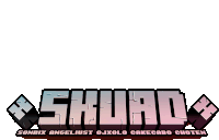 a logo for a video game called shuad with a white background