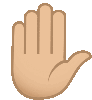 a hand icon that looks like it is making a stop gesture