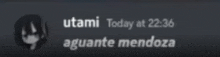 a blurred image of a girl with the words utami today at 22:36 aguante mendoza below it