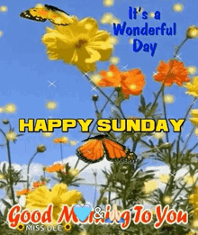 it 's a wonderful day happy sunday good morning & greeting to you