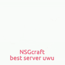 a nsgcraft best server uwu logo with hearts on it