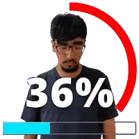 a man wearing glasses and a black shirt with the number 36 %
