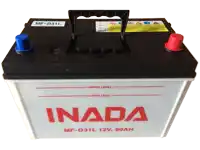 a inada mf-d31l 12v 90ah battery with red and blue caps