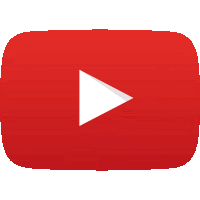 a red youtube icon with a white play button on it