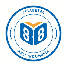 a blue and white logo that says visabet88