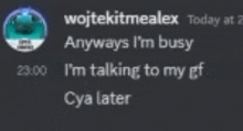 a screenshot of a discord conversation between wojtekitmealex and another person .