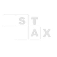 a logo for a company called stax with a white background