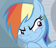 rainbow dash from my little pony making a face