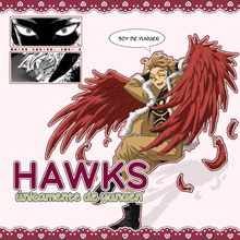 hawks unicamente de yunuen is written on a pink background