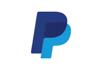 paypal logo on a white background with a blue p