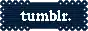 the word tumblr is written in white on a dark blue background