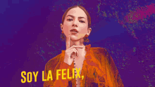 la traga fuegos soy la felix written on a purple background