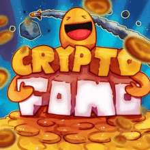 a cartoon illustration of a game called crypto game