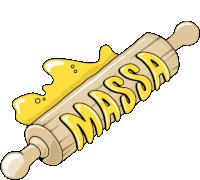 a drawing of a rolling pin with the word massa on it