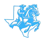 a cowboy is riding a horse in front of a texas map