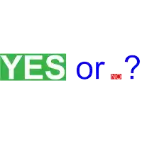 a yes or no sign with a question mark