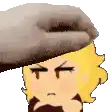 a cartoon character is wearing a hat and making a face .