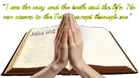 a picture of a bible with a quote from john 14:16