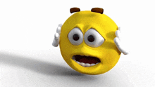 a cartoon smiley face with a surprised expression