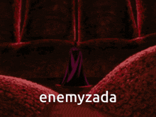 enemyzada is written in white on a dark red background