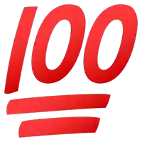 a red sign that says 100 on it