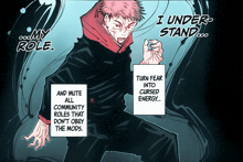 a cartoon of a man with the words " i under stand " on top of him