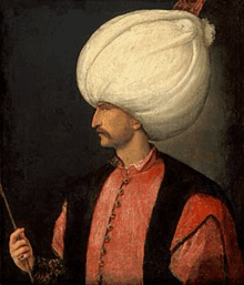 a painting of a man wearing a turban and holding a stick