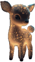 a deer with a lot of lights on it 's skin