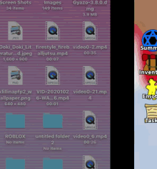 a computer screen shows icons for summon inventory emoties and tasks