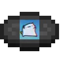 a pixel art of a white cat dancing on a blue background