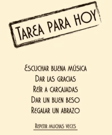 a poster with a stamp that says tarea para hoy