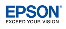 an epson logo that says exceed your vision on it