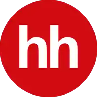 a red circle with the letter hh in white letters