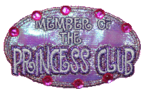 a member of the princess club patch with pink rhinestones