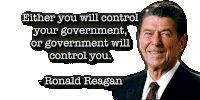 a picture of ronald reagan with a quote from him